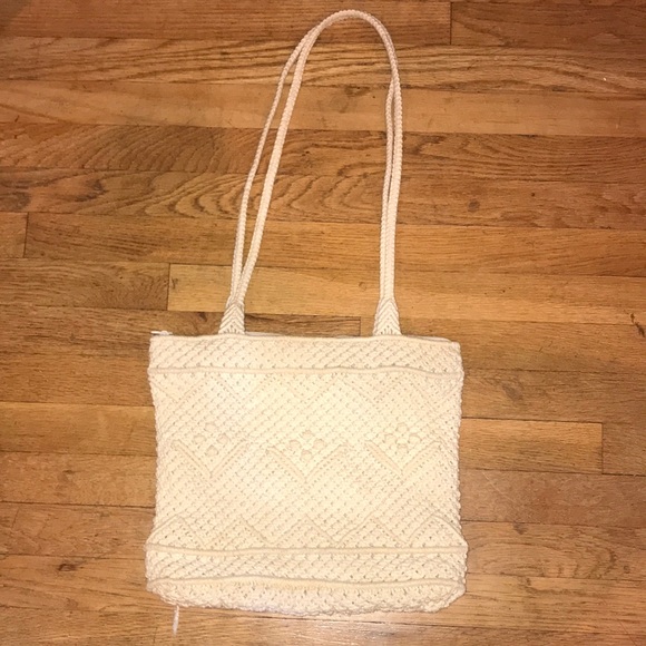 Vintage Knit Tote Bag - Picture 1 of 6